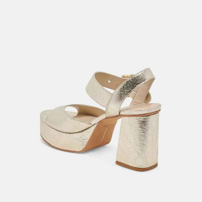 Heels Women Dolce Vita Bobby Pearl Heels Vintage Gold Pearls
