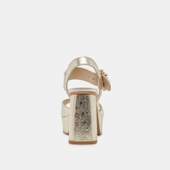 Heels Women Dolce Vita Bobby Pearl Heels Vintage Gold Pearls