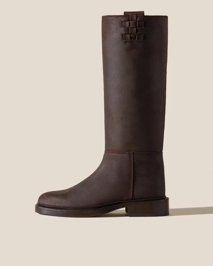 Hereu ANELLA WAXED 8211 Interwoven Detailed PullOn Boot Women Boots