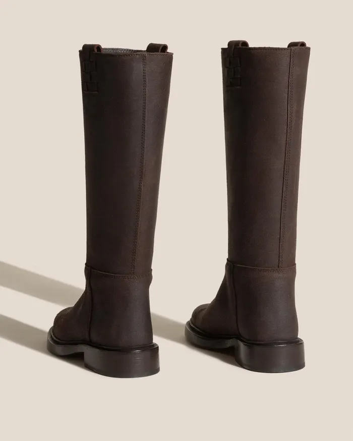 Hereu ANELLA WAXED 8211 Interwoven Detailed PullOn Boot Women Boots