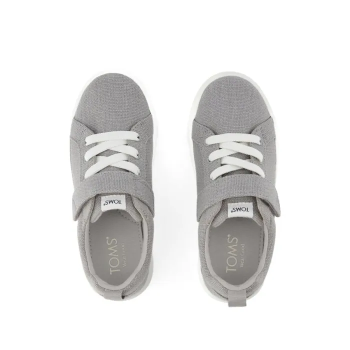 Toms Dress Casual Cruz LaceUp Kids Sneaker Drizzle Grey Heritage Canvas 8211 Kids