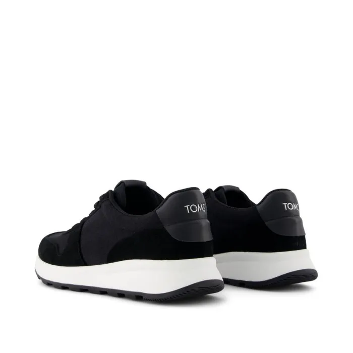 Toms Slip Ons TRVL LITE Retro Runner Sneaker Water Repellent Black Suede 8211 Men