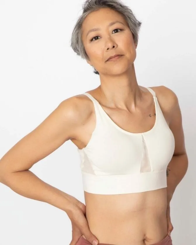 Women Soma Wireless Bras AnaOno Wireless Pocketed Comfort Bra Ivory