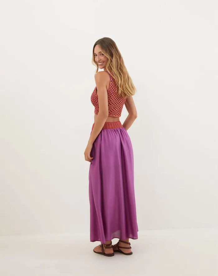 Women ViX Paula Hermanny Bottoms Mika Skirt 8211 Berry Burst