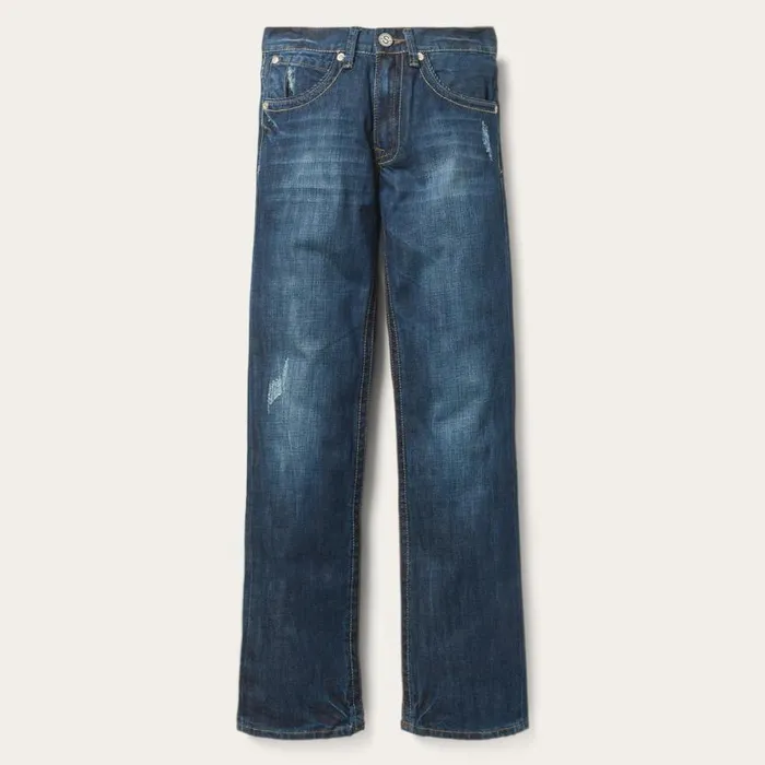 1312 Fit Jeans With Back Pocket Detail Blue Men Stetson Boot Cut