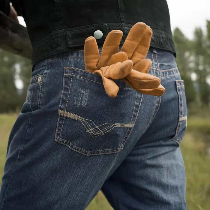 1312 Fit Jeans With Back Pocket Detail Blue Men Stetson Boot Cut