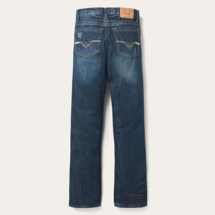 1312 Fit Jeans With Back Pocket Detail Blue Men Stetson Boot Cut