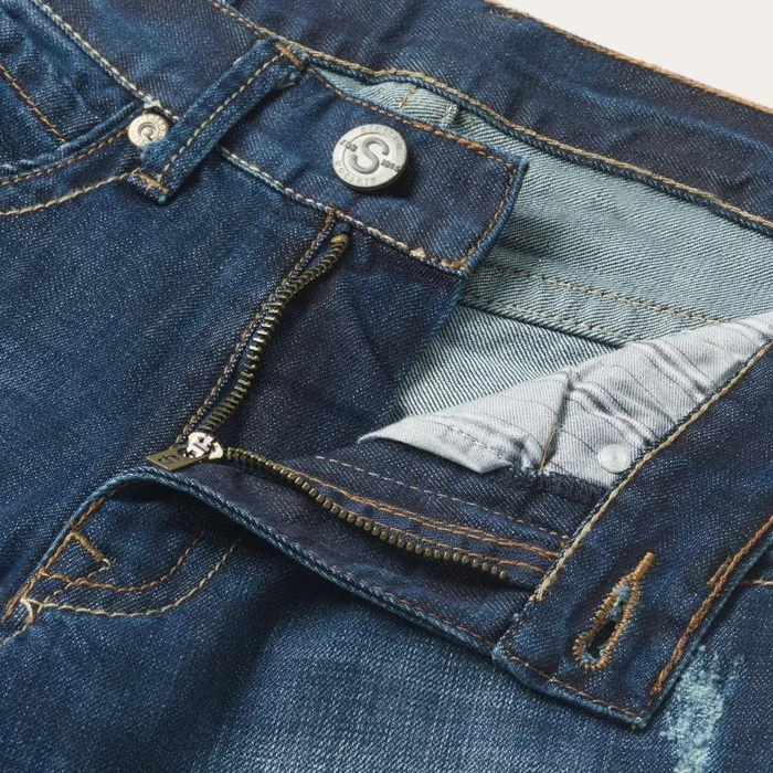 1312 Fit Jeans With Back Pocket Detail Blue Men Stetson Boot Cut