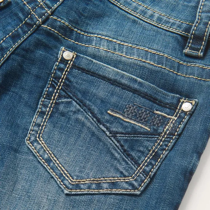 214 Trouser Fit Jean With Deco Back Pocket Blue Women Stetson Denim