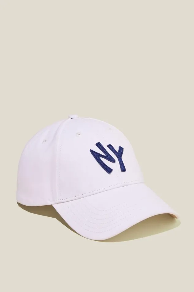 6 Panel Ball Cap Whiteny Men Cotton On Hats