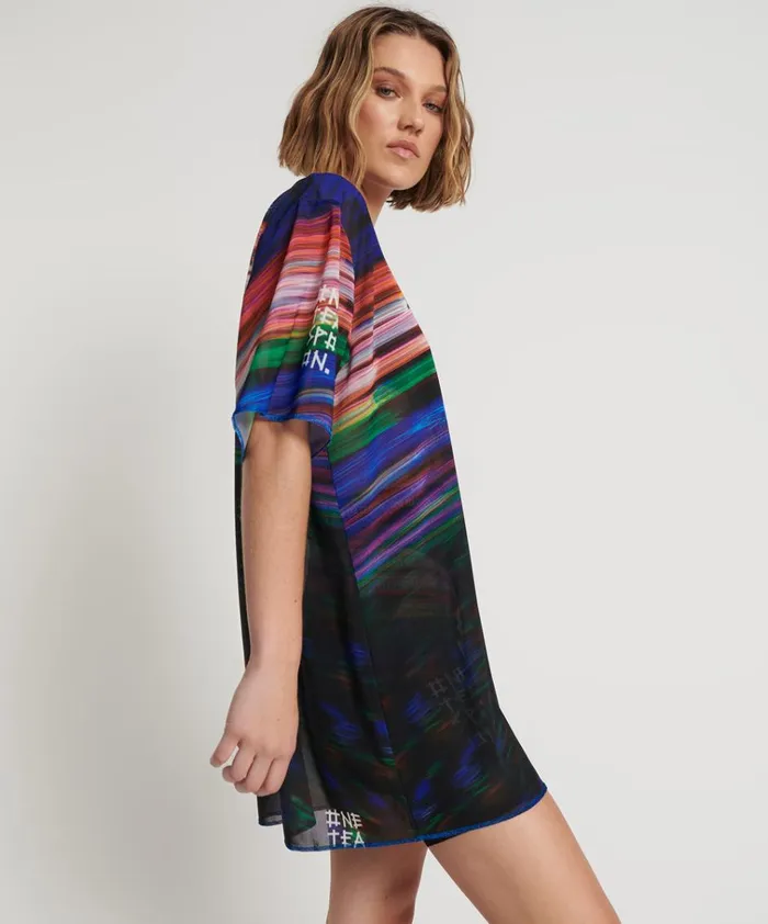 99 CENT DREAMS MESH TEE DRESS Women One Teaspoon Mini Dresses