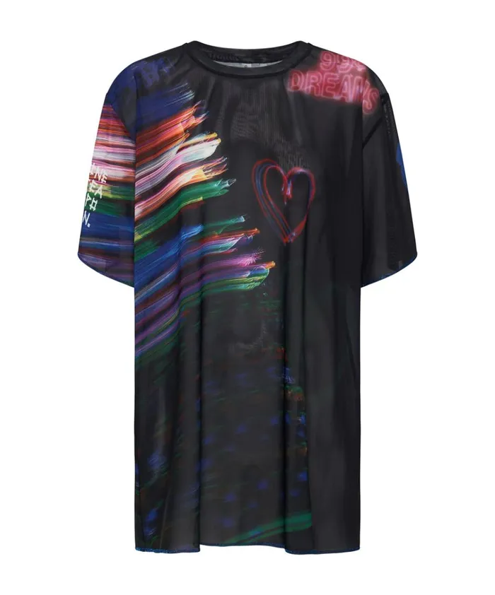 99 CENT DREAMS MESH TEE DRESS Women One Teaspoon Mini Dresses 99 CENT DREAMS MESH TEE DRESS Women One Teaspoon Mini Dresses