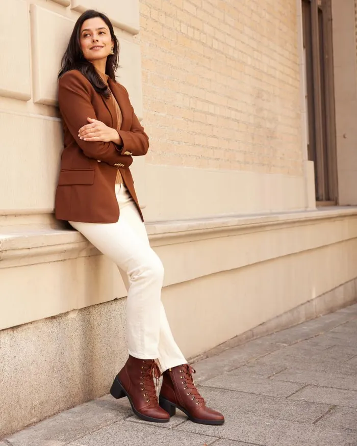 ABEO Metropolis Lace Metatarsal Tan Womens Abeo Boots