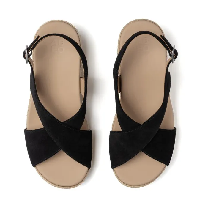 ABEO Riviera Cross Black Womens Abeo Sandals
