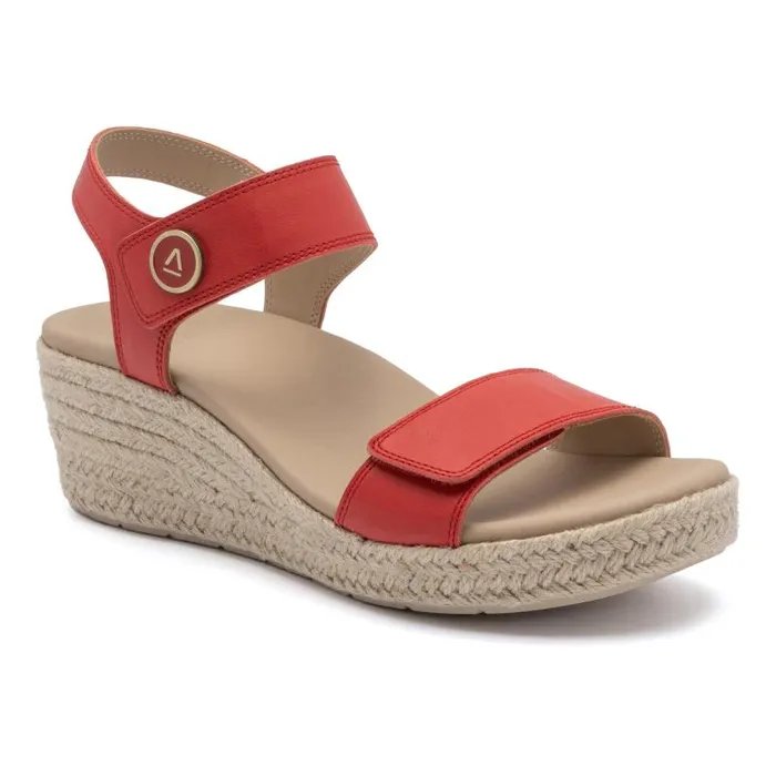 ABEO Riviera Strap Sandal Metatarsal Red Womens Abeo Sandals