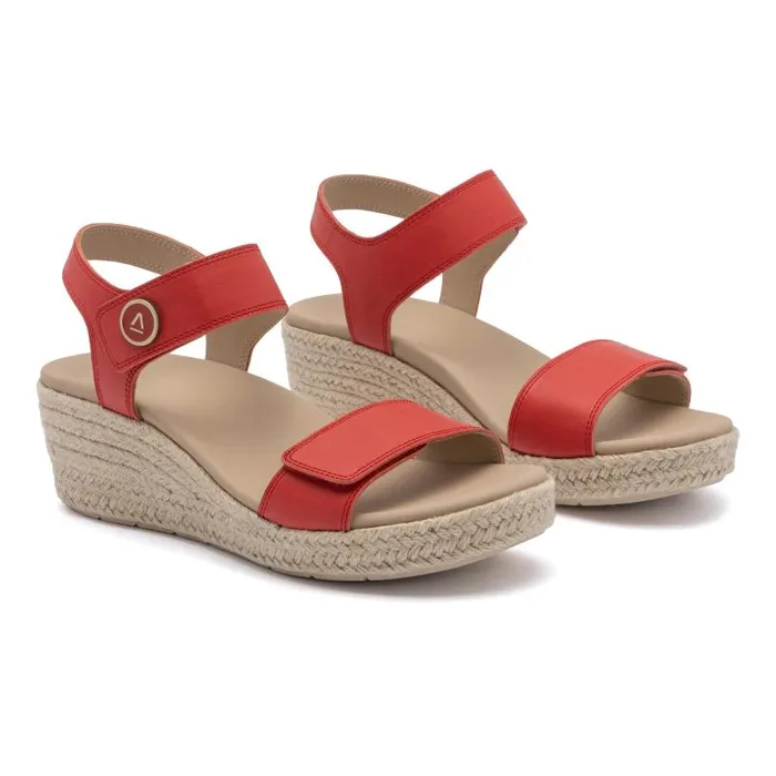 ABEO Riviera Strap Sandal Metatarsal Red Womens Abeo Sandals