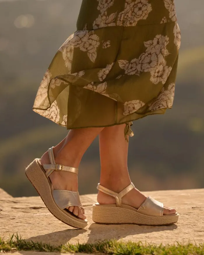 ABEO Solstice Buckle Sandal Metatarsal Gold Womens Abeo Sandals
