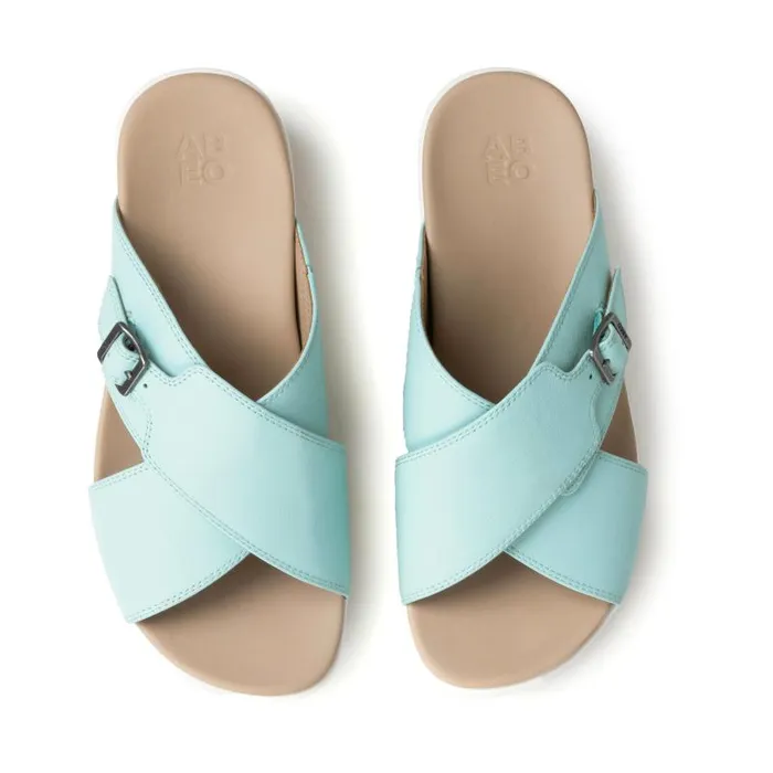 ABEO Solstice Cross Slide Green Womens Abeo Sandals