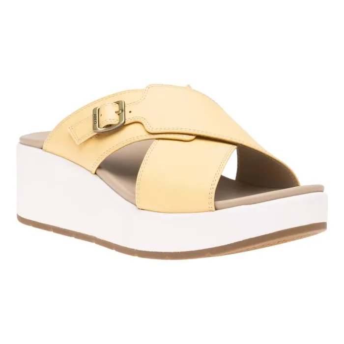 ABEO Solstice Cross Slide Metatarsal Yellow Womens Abeo Sandals
