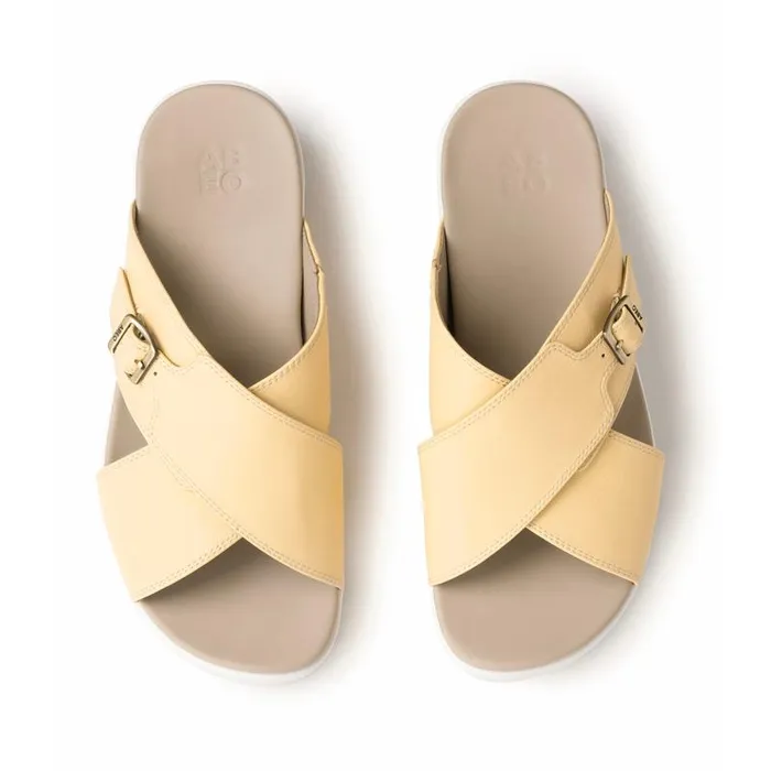 ABEO Solstice Cross Slide Metatarsal Yellow Womens Abeo Sandals