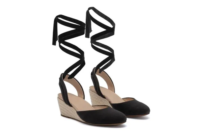 ABEO Veranda Espadrille Lace Black Womens Abeo Dress