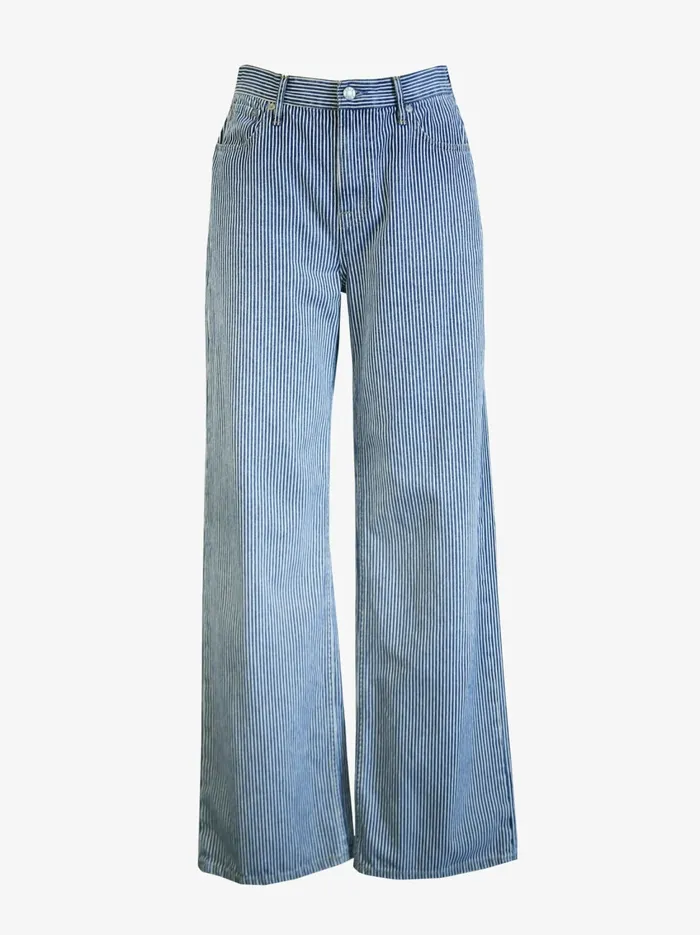 Able Elaine Wide Leg Jean Railroad Stripe Wash Women Denim
