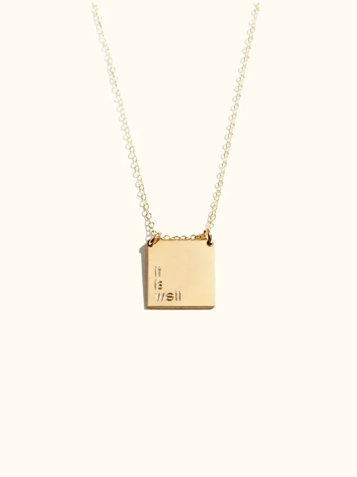 Able Phrase Necklace 14k Goldfilled Women Necklaces