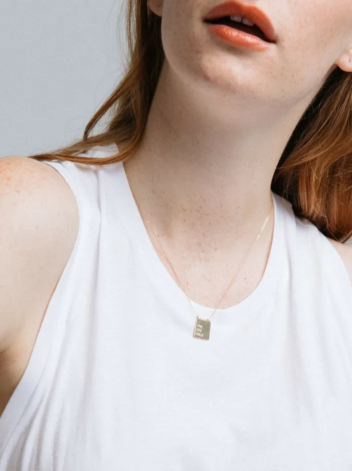 Able Phrase Necklace 14k Goldfilled Women Necklaces