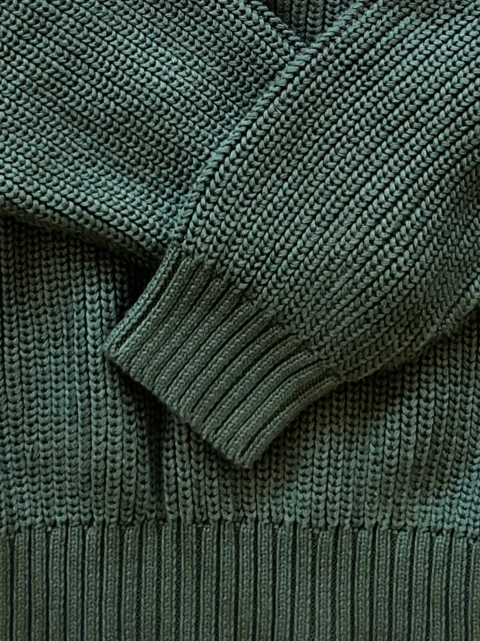 Able Sweaters Women Liz Half Zip Pullover Sweater Oat MilkBlack Stripe