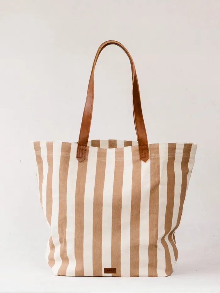 Able Totes and Shoulder Bags Women Mandrell Cabana Striped Tote Green Cabana Stripe