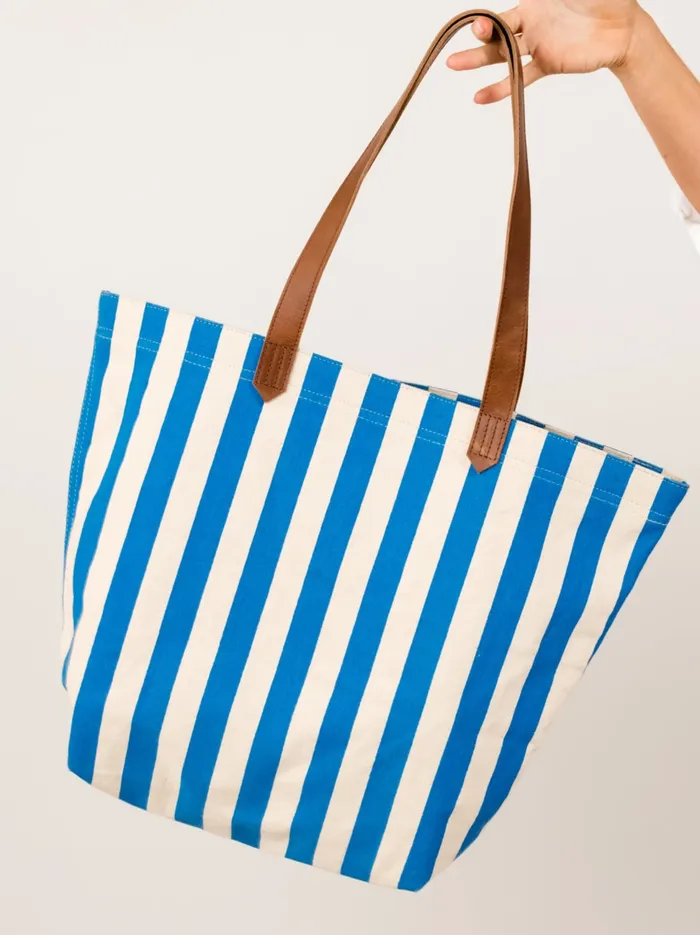 Able Totes and Shoulder Bags Women Mandrell Cabana Striped Tote Green Cabana Stripe