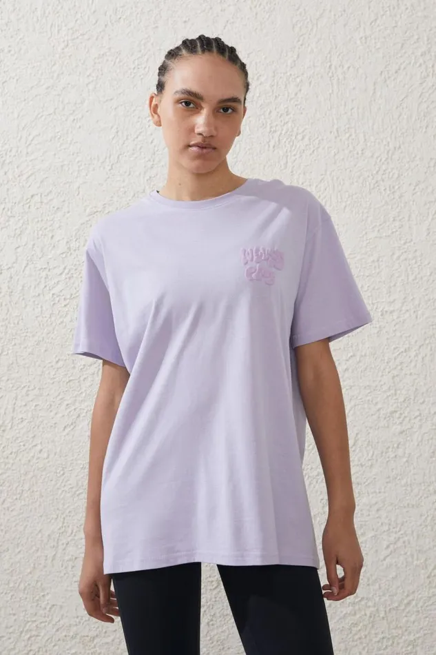 Active Graphic Tshirt Lilac Lightwellness Club Women Cotton On Tops