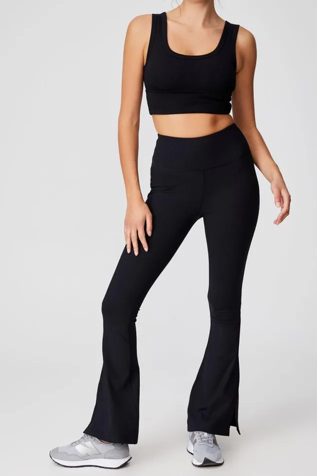 Active Rib Flare Black Women Cotton On Pants Active Rib Flare Black Women Cotton On Pants
