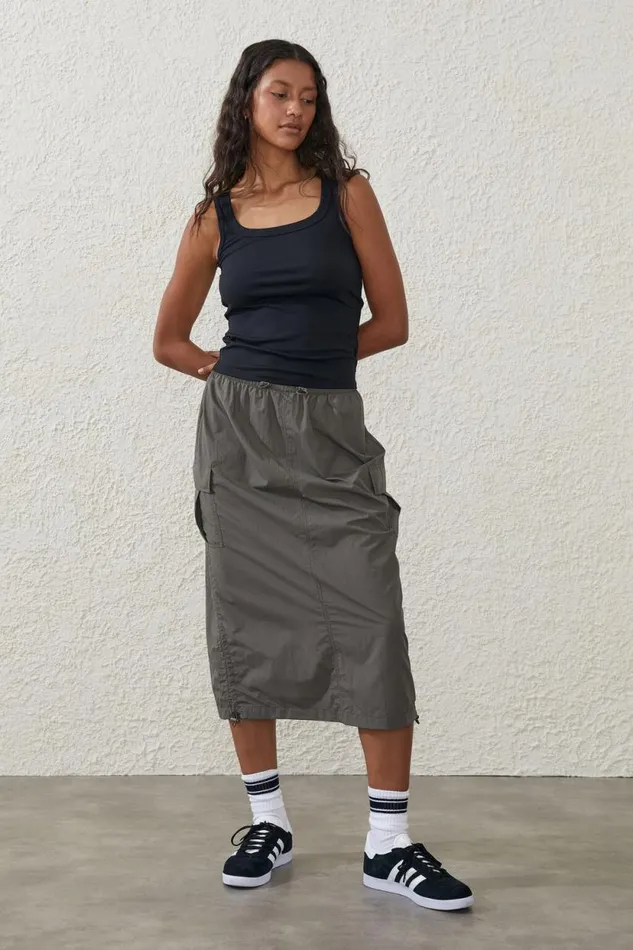 Active Rib Scoop Tank Black Women Cotton On Tops