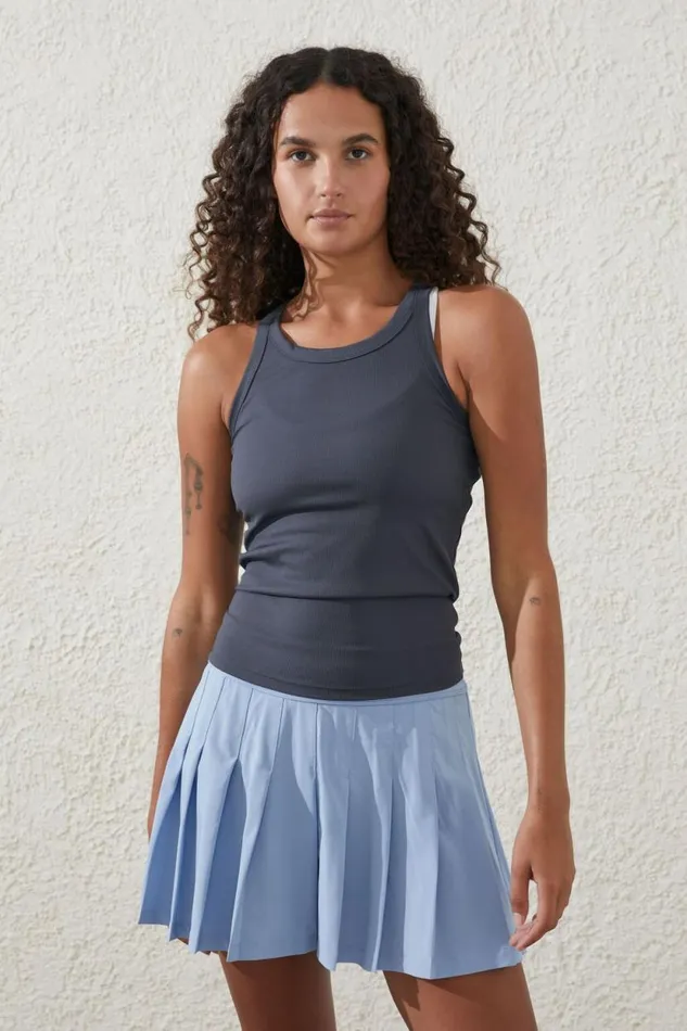 Active Rib Thin Racer Tank Element Blue Women Cotton On Tops