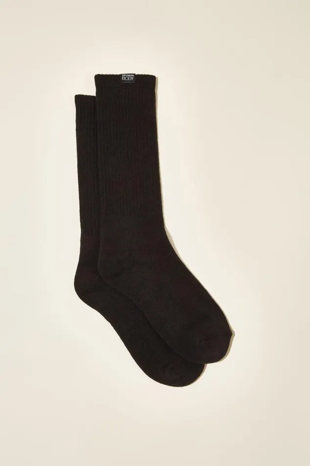 Active Tube Sock Black Pip Women Cotton On Socks
