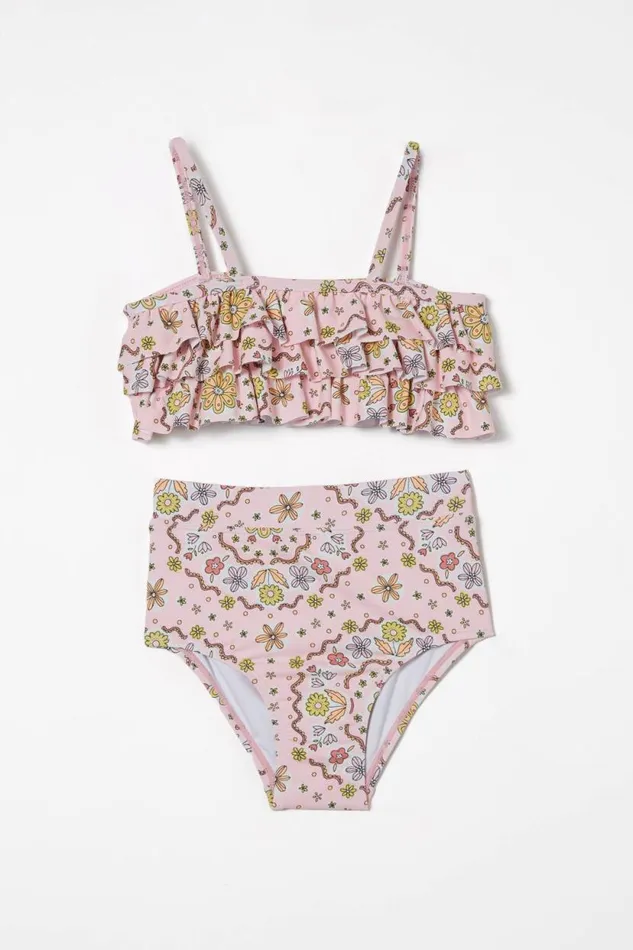 Alexia Bikini Blush Pinkmandy Floral Girls Cotton On Swimwear