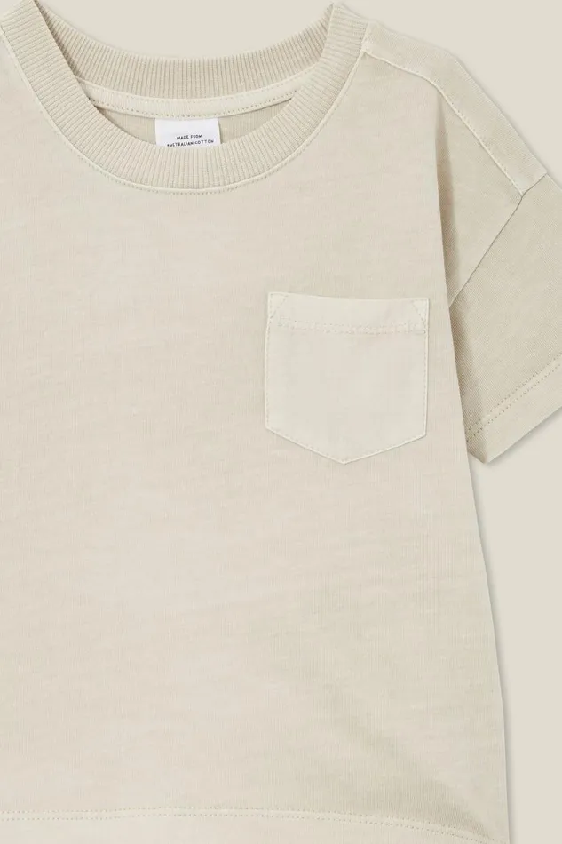 Alfie Drop Shoulder Tee Rainy Day Wash Baby Cotton On Tops Jackets and Sweaters