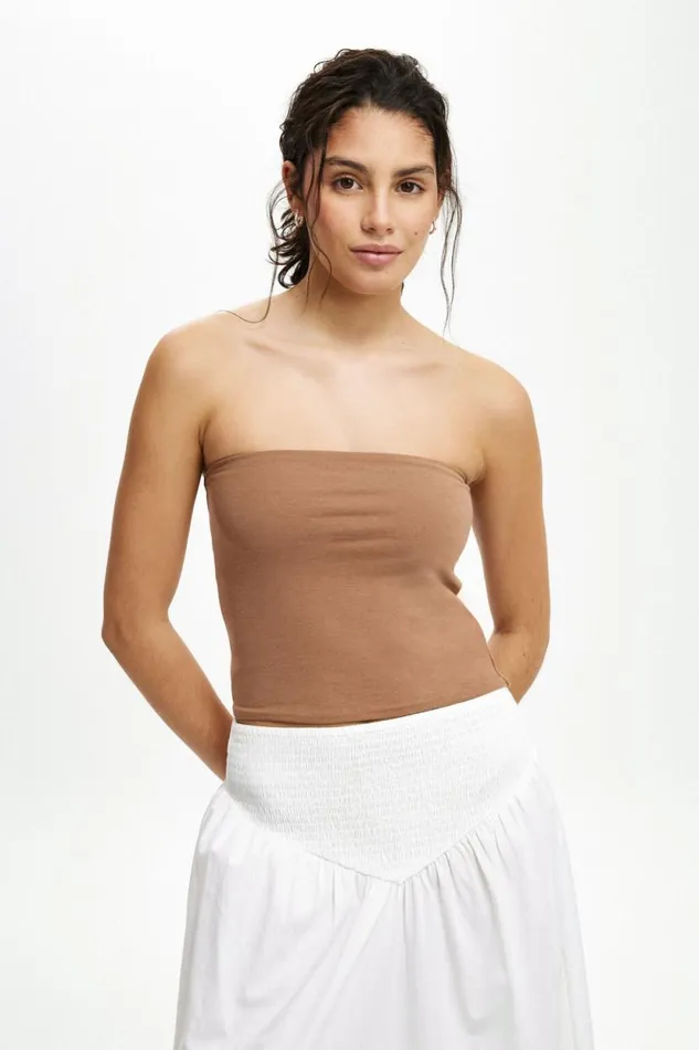 All Day Tube Top Baked Clay Women Cotton On Tops