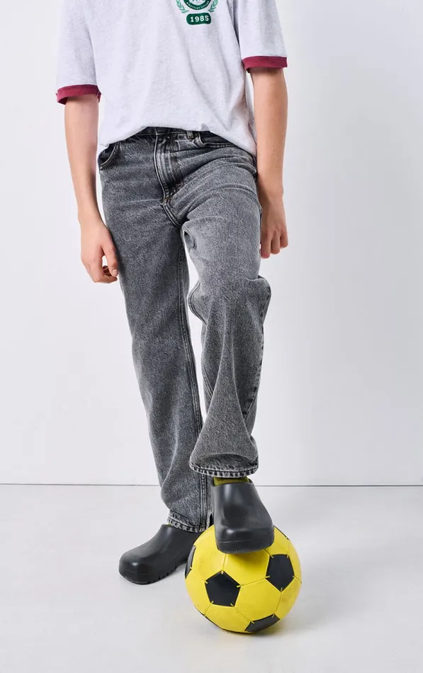 American Vintage Jeans Kids Straight Jeans Yopday Grey Salt And Pepper American Vintage Jeans Kids Straight Jeans Yopday Grey Salt And Pepper