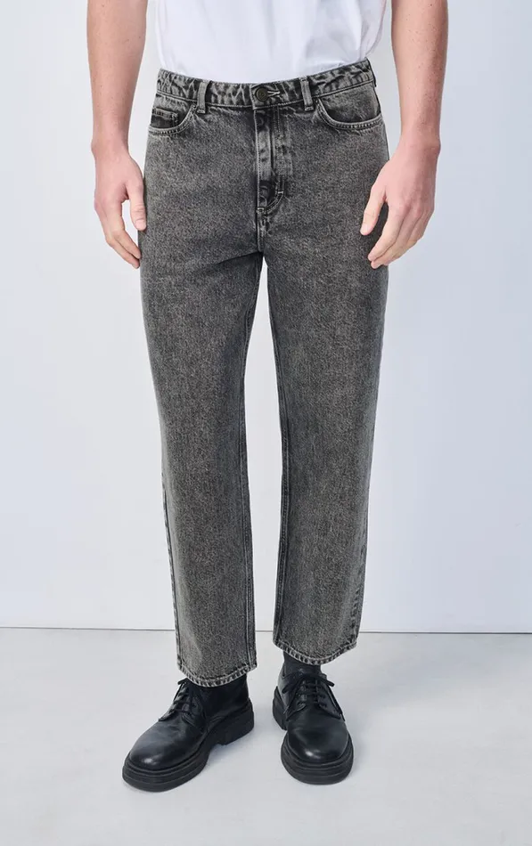 American Vintage Jeans Men Straight Jeans Yopday Grey Salt And Pepper