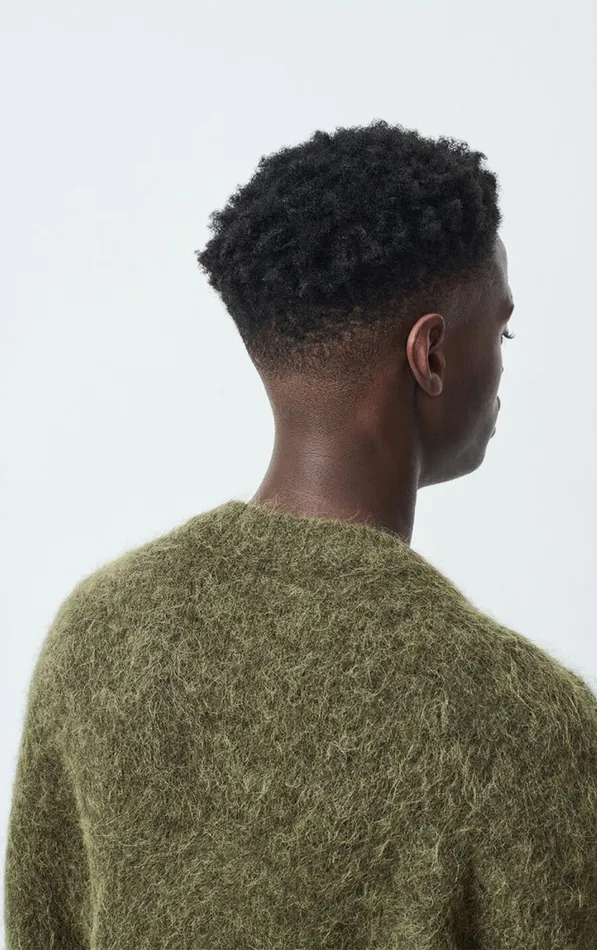 American Vintage Jumpers and Cardigans Men Cardigan Nuny Melange Seaweed American Vintage Jumpers and Cardigans Men Cardigan Nuny Melange Seaweed