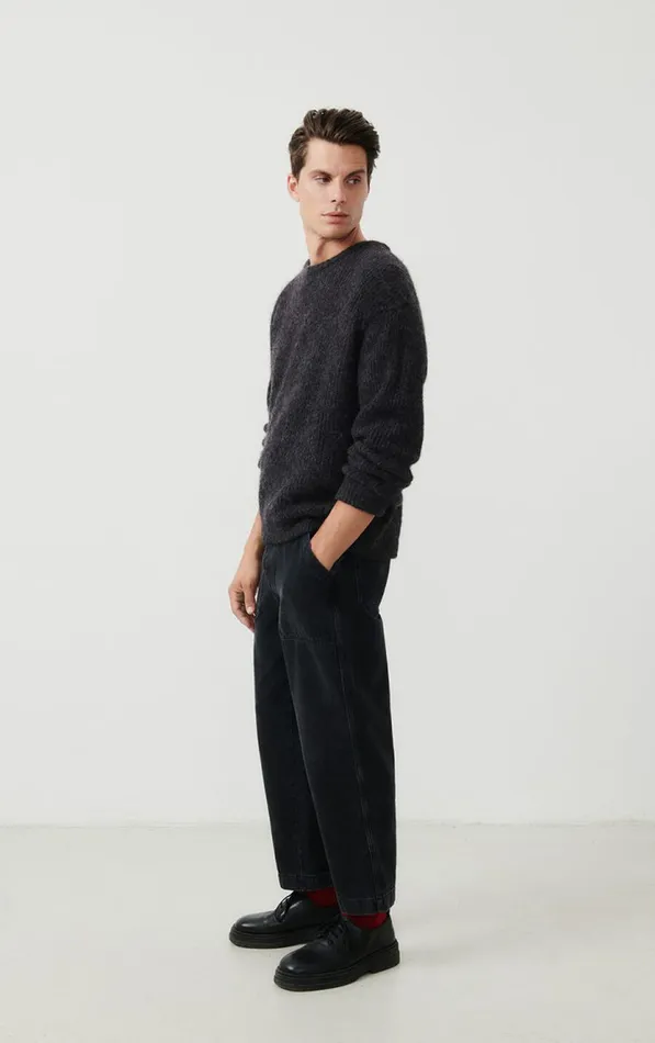 American Vintage Jumpers and Cardigans Men Jumper East Melange Charcoal