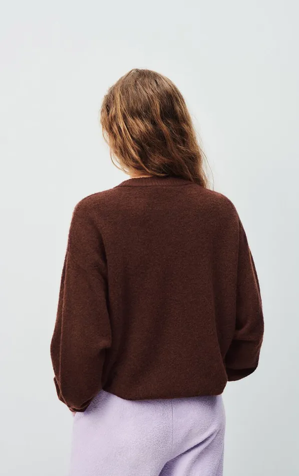 American Vintage Jumpers and Cardigans Women Cardigan Damsville Black Brownie Melange
