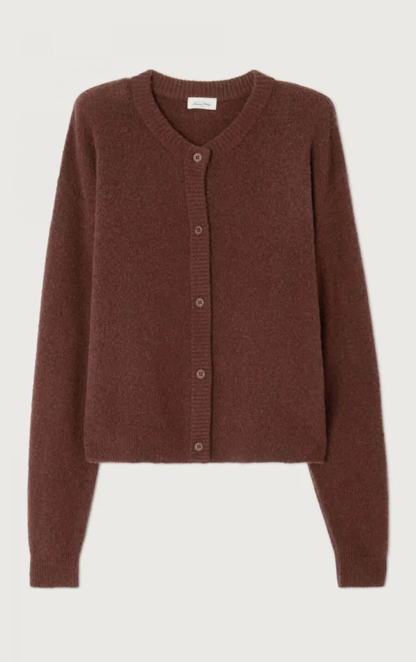 American Vintage Jumpers and Cardigans Women Cardigan Damsville Black Brownie Melange