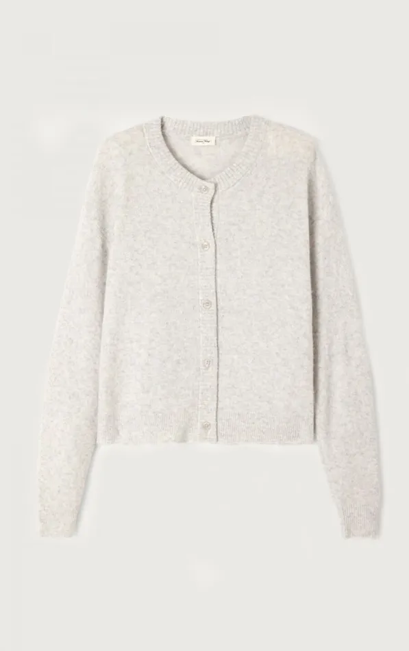 American Vintage Jumpers and Cardigans Women Cardigan Damsville Heather Grey American Vintage Jumpers and Cardigans Women Cardigan Damsville Heather Grey