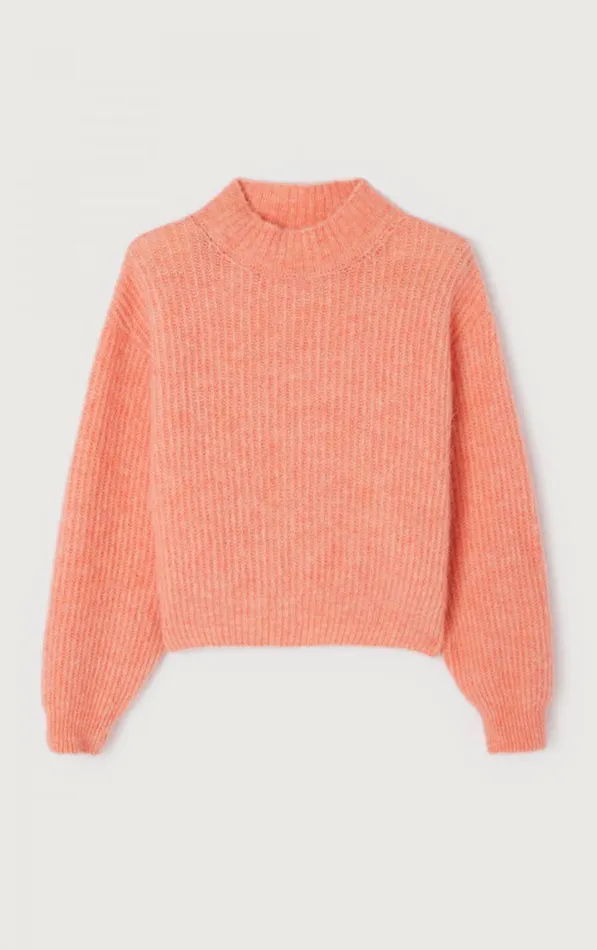 American Vintage Jumpers and Cardigans Women Jumper East White Peaches Melange American Vintage Jumpers and Cardigans Women Jumper East White Peaches Melange