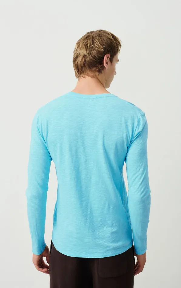 American Vintage Long Sleeve TShirts Men TShirt Bysapick Caribbean