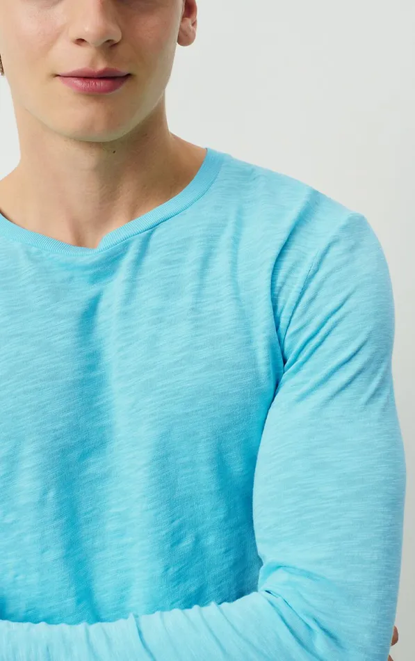 American Vintage Long Sleeve TShirts Men TShirt Bysapick Caribbean