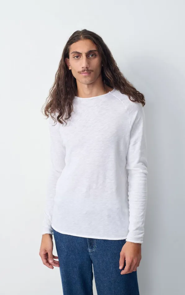 American Vintage Long Sleeve TShirts Men TShirt Sonoma White